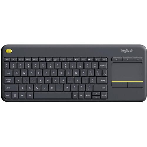 Logitech K400 Plus Ergonomic Wireless Touch - Toetsenbord - Engels (US international) - Zwart