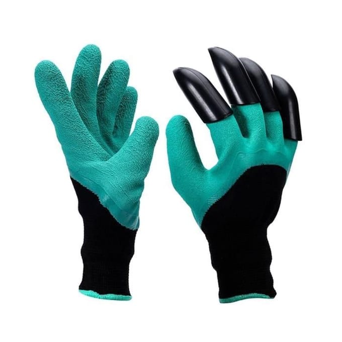 Gants de jardinage avec griffes en plastique ABS pour creuser - 708004 - Vert - Adulte - Mixte vert