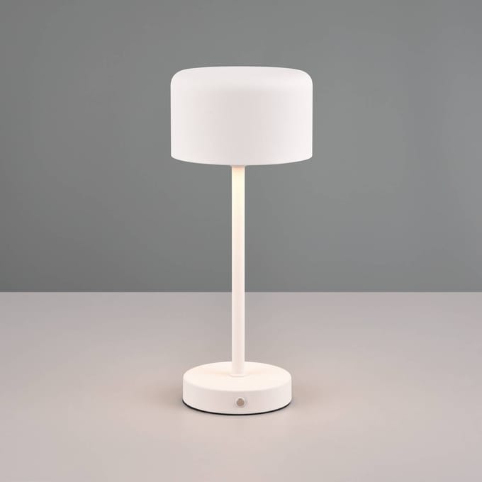REALITY JEFF - Tafellamp - Wit - incl. 1x SMD 1.5W - Touch functie - Oplaadbaar - Dimbaar