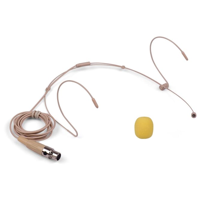 Lichtgewicht headsetmicrofoon, condensatormicrofoon, 4-pins mini XLR-stekker voor draadloos bodypack 4-pin XLR