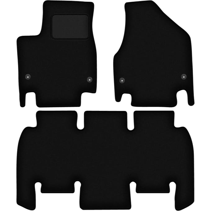 Zwarte velours vloermatten voor: Chrysler Pacifica RU minivan (2016-)