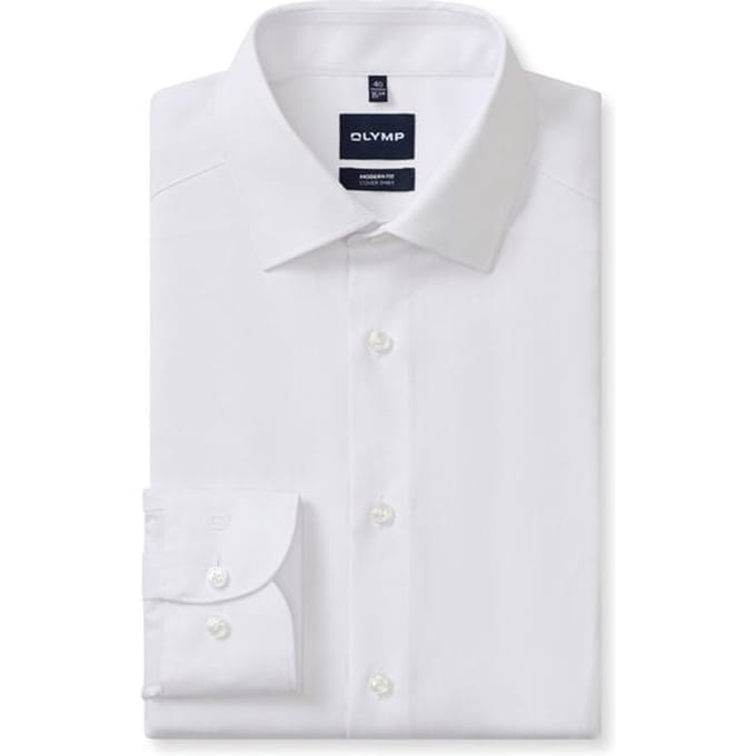 OLYMP Luxor Overhemd, Modern Fit, New Kent, Wit