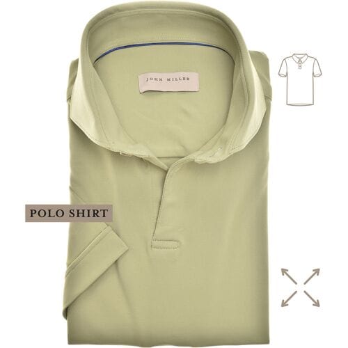 John Miller The Miller Short Sleeve Hyperstretch Poloshirt Licht Groen / male
