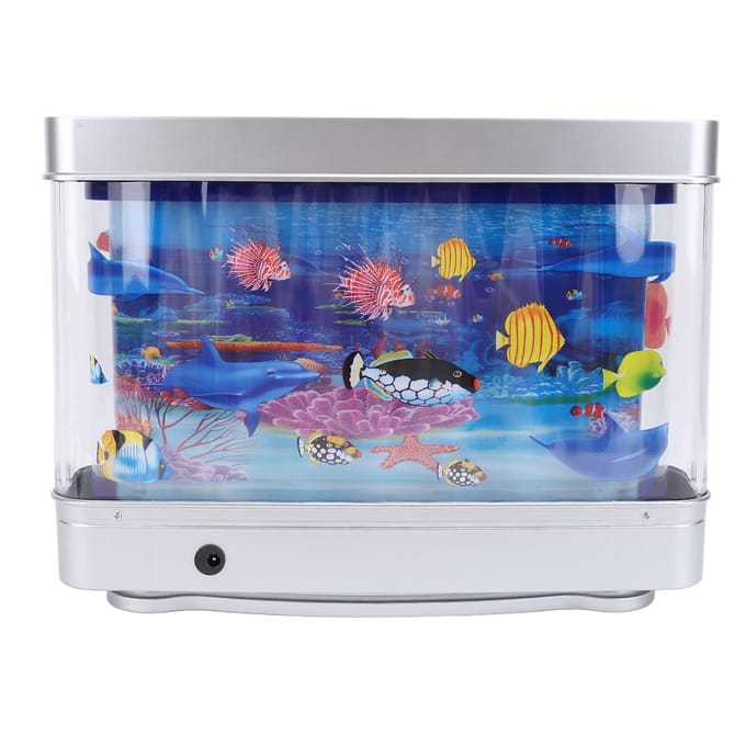 Nep Vis Aquarium Lamp Mini Decoratieve Tropische Vis Kunstmatig Aquarium Nachtlampje met Bewegende Vis blue