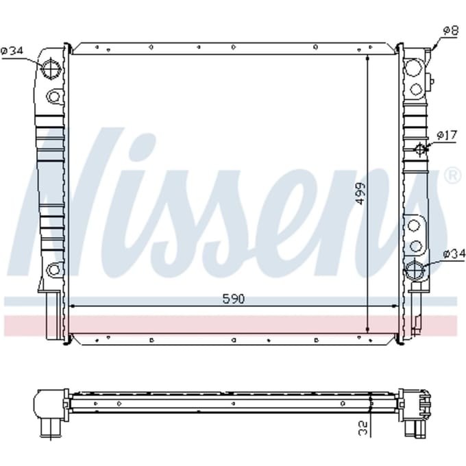Radiator, motorkoeling NISSENS 65531A