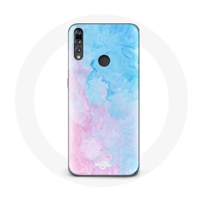 Hoesje voor Huawei p30 lite Roze blauwe achtergrond