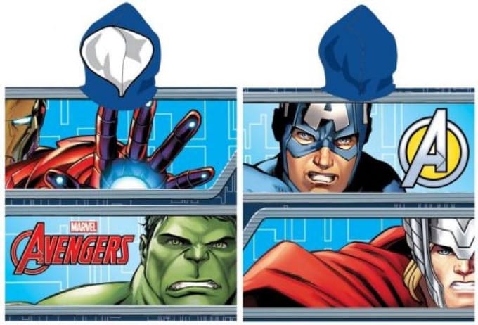 Marvel - Avengers - Badponcho - 55 x 110 cm. - Captain America - De Hulk - Poncho handdoek
