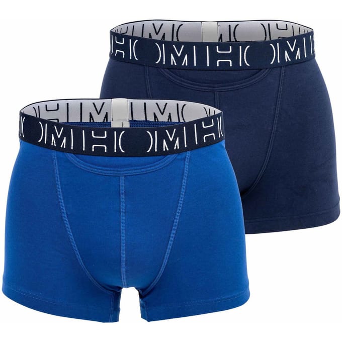 HOM - Boxerlines#2 - Boxer Briefs HO1 (2-pack) - Heren boxer met horizontale gulp - Navy/Kobaltblauw - Maat S