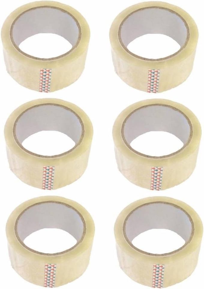 Dozensluittape - PP - 50mm - 66m - transparant - 6 stuks