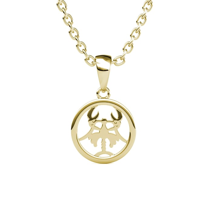 Kreeft Zodiac Hangers - Goud en Kristal