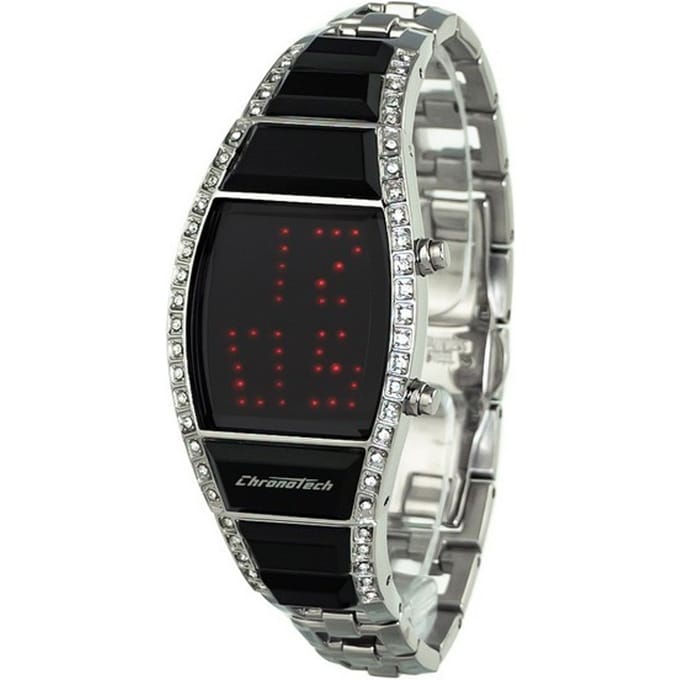 Horloge CHRONOTECH CT7122LS-03M. Kwarts, Kleur zwart. Vrouw. gray