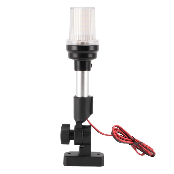 Ankerlicht Omnidirectioneel IP67 Waterdicht Boot Heklicht LED Opvouwbaar Marine Navigatielicht 9in white