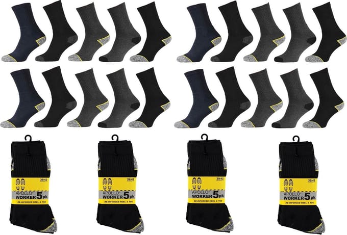 Apollo premium werksokken multipack 20 paar maat 39/42