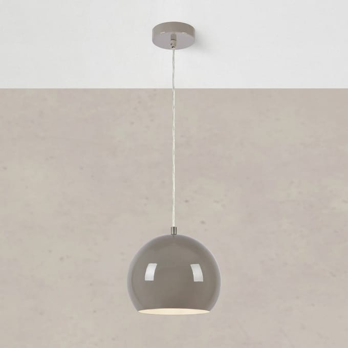 Markslöjd Hanglamp Pop, Ø 20 cm, greige, metaal