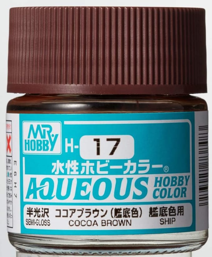 Gunze H-017 - Kakaobraun Glanzend - Mr. Hobby Aqueous Modelbouwverf 10ml