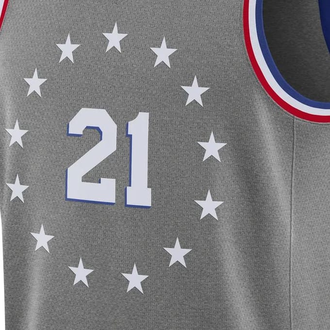 Maillot Swingman Nike Embiid City Edition AJ4636-064 S gray