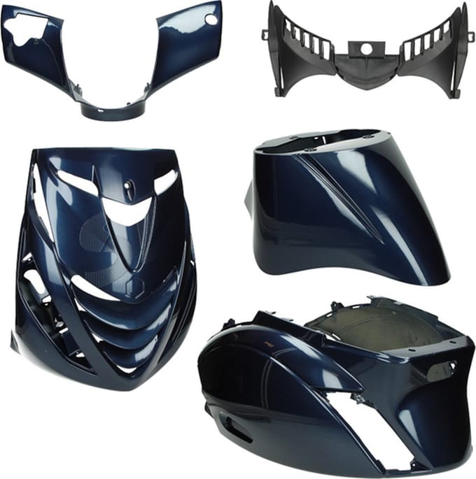 Kappenset Piaggio Zip 2000 Blauw Midnight EVO-1 met SP voorscherm 5-delig