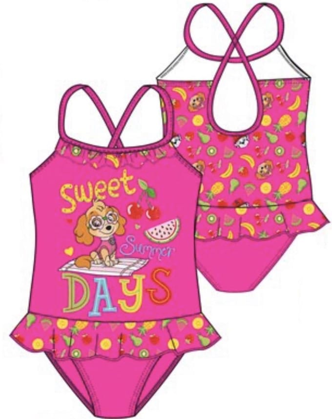 Paw Patrol badpak Skye - fushia - maat 98 / 3 jaar