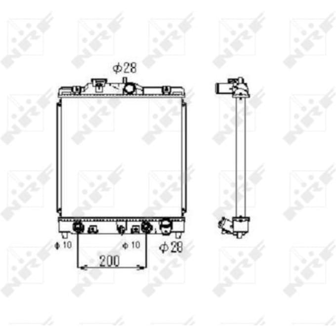 Radiator, motorkoeling NRF 516356
