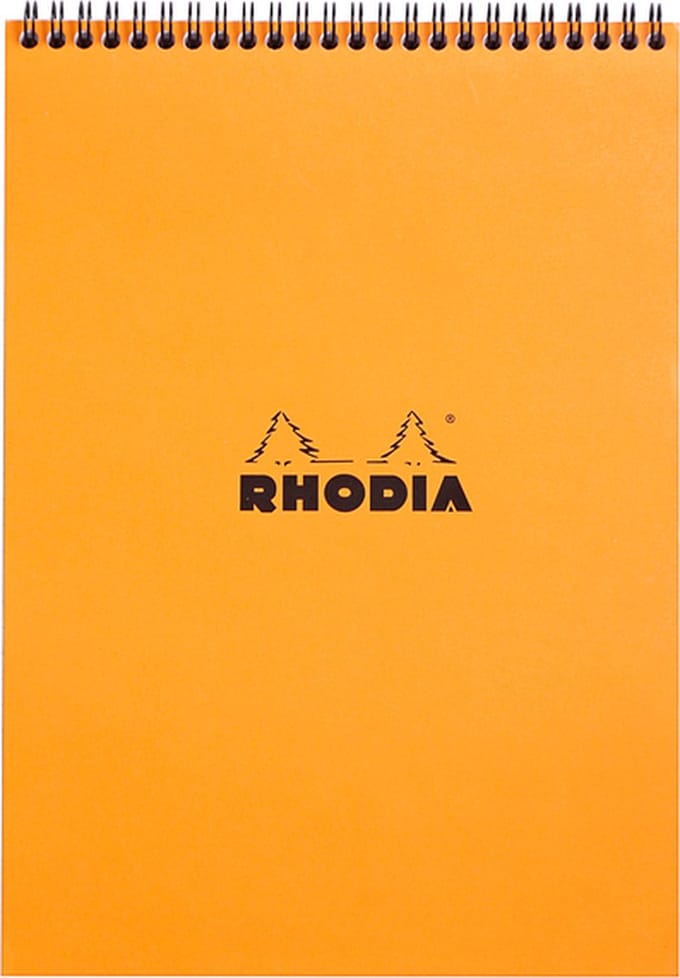 Spiraalblok rhodia a4 lijn 160pag 80gr or | 5 stuks