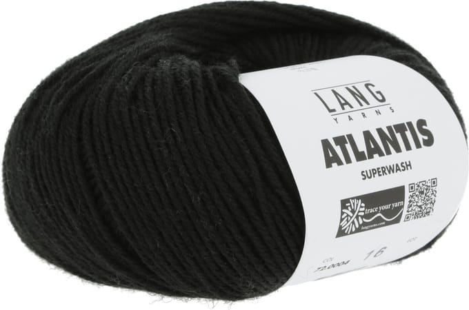 Lang Yarns Atlantis - 04 zwart - Wol/Acryl-Mix Garen