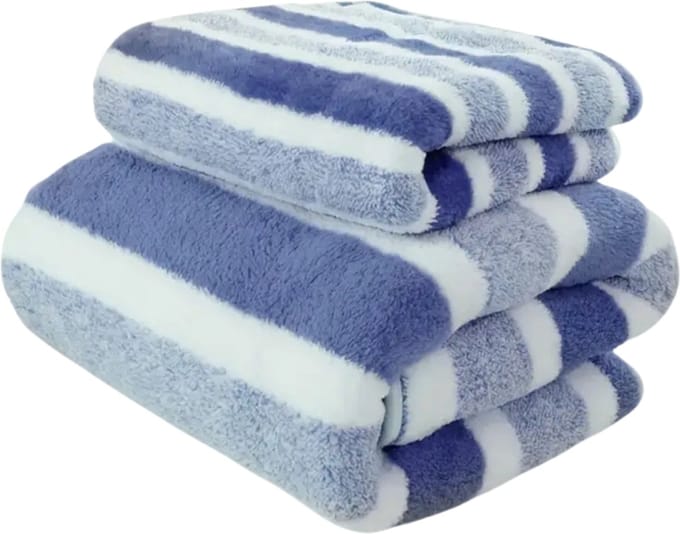 Nivard Handdoeken Set - Hotelkwaliteit - Handdoek - Towel - Blauw - 2 Stuks