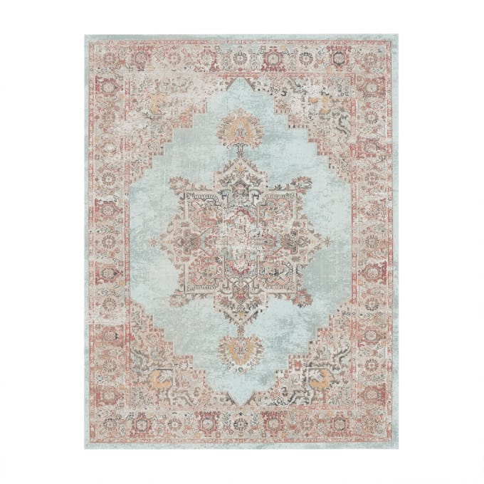 Binnen- en buitenkleed Torino turquoise 60x100 cm