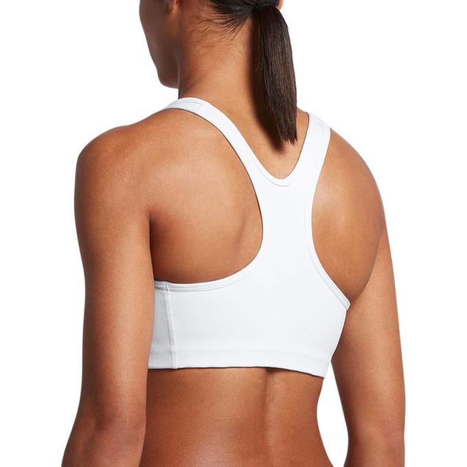 Nike Dames Swoosh Logo Trainings Sportbeha Wit 899371-100 M beige