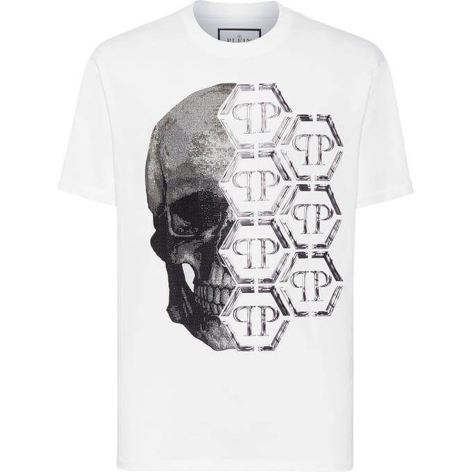 T-Shirt Ronde Hals Skull And Plein