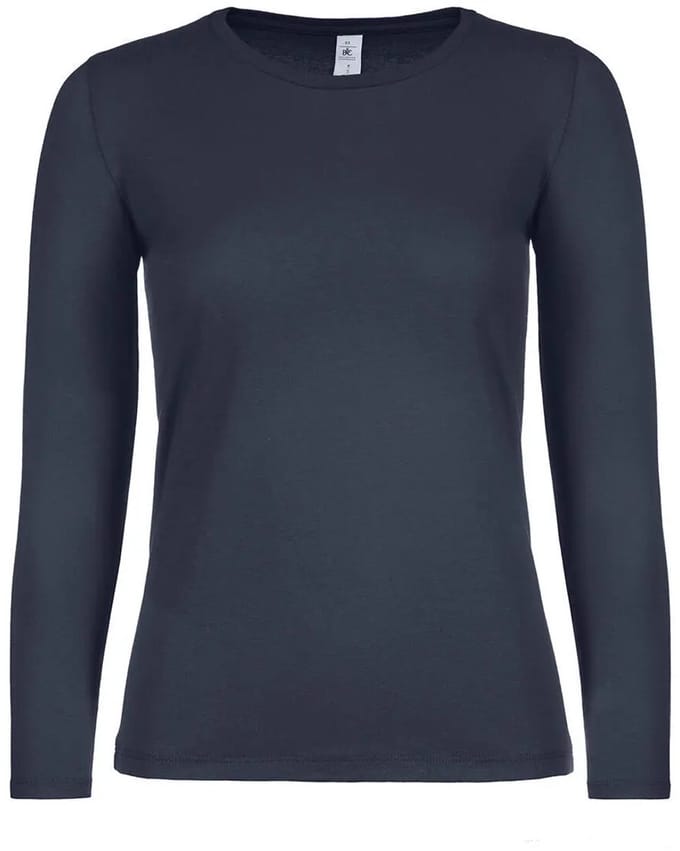 Dames-T-shirt met lange mouwen B&C E150