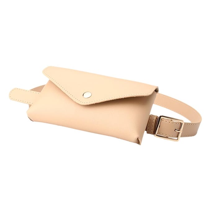 Dames Heuptas Leer Fanny Pack Borsttas Dames Riem Mode Pin Gesp Dunne Riem Tas red