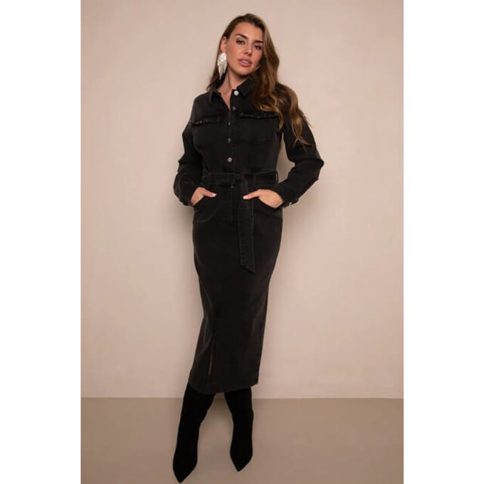 Freebird Danya Dames - Jurk - Zwart - Maat S