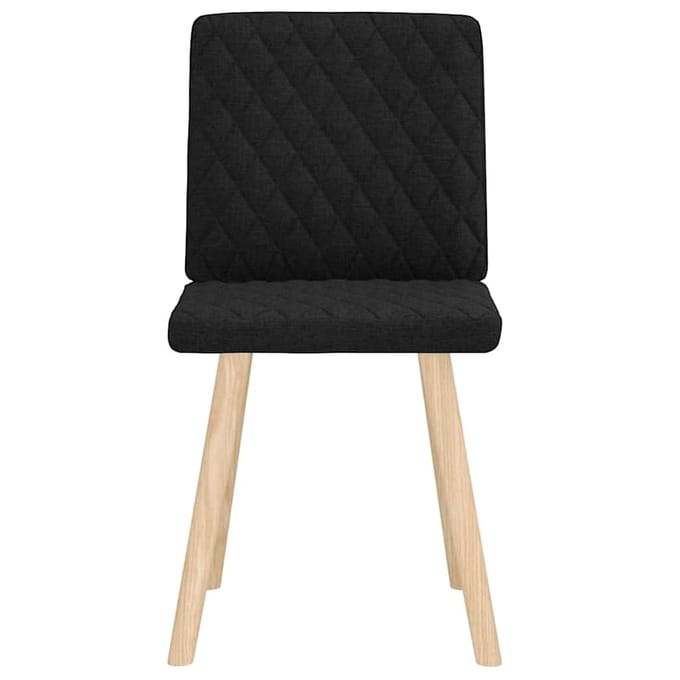 vidaXL - Eetkamerstoelen - 2 - st - stof - zwart