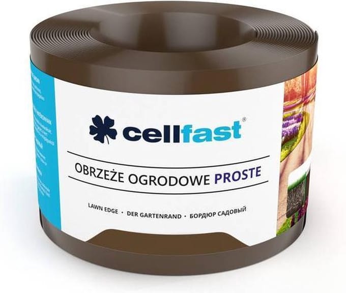 Cellfast Rechte borderrand - 9m lang - 20cm hoog - Bruin