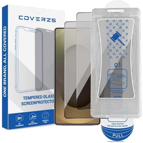 Coverzs Privacy Screenprotector - Geschikt voor Samsung Galaxy S26 Ultra - Tempered Glass - Met Montage Frame (2-Pack)