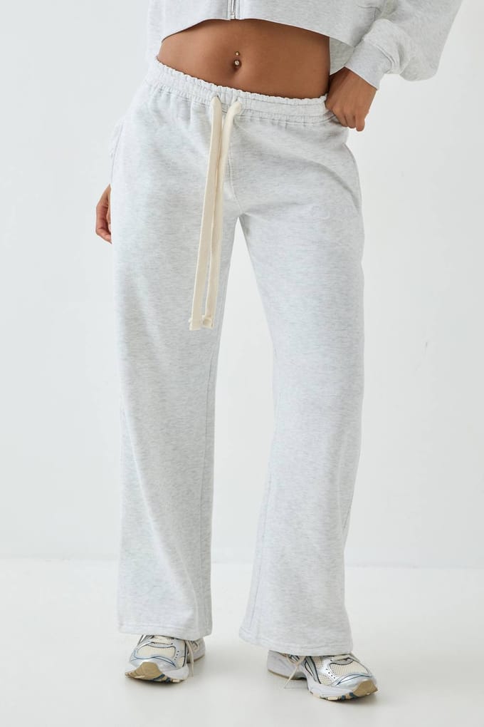 Dames Tall DSGN Studio Contrast Trekkoord Rechte Pijp Jogger | Ash Grey | Maat: XL