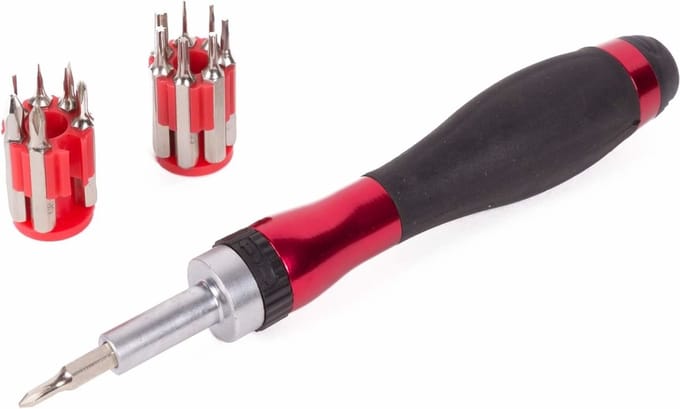 Benson Precisie ratelschroevendraaier - 14 bits - ergonomisch - rood
