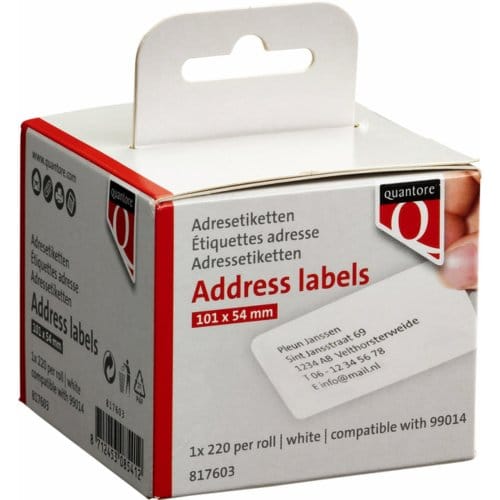 Labeletiket Quantore 99014 54 x 101 mm badge wit