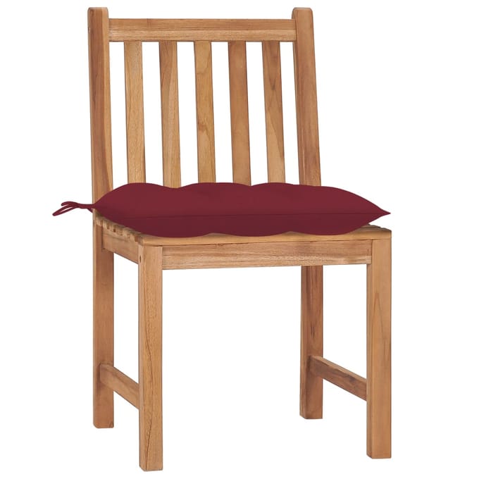 vidaXL - Tuinstoelen - 8 - st - met - kussens - massief - teakhout