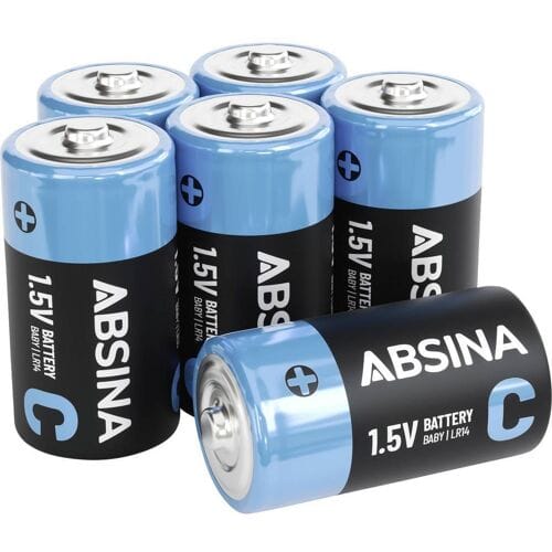 Absina C batterij (baby) Alkaline 6000 mAh 9 V 6 stuk(s)