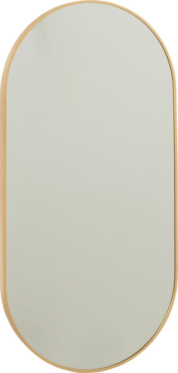 J-Line spiegel Ovaal Grale - glas/metaal - goud - 50 x 100 cm