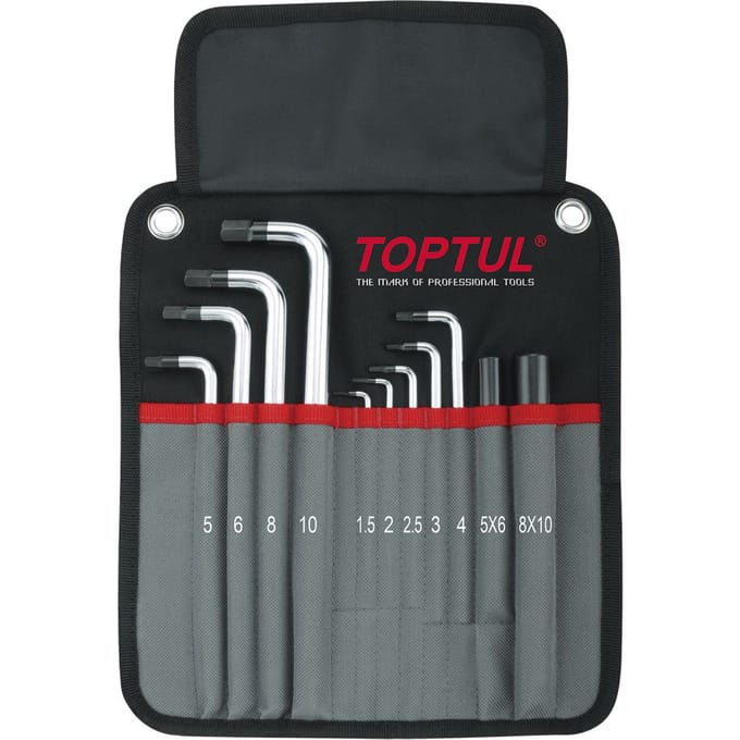 Dopsleutelset Hex Toptul Gpaq1101