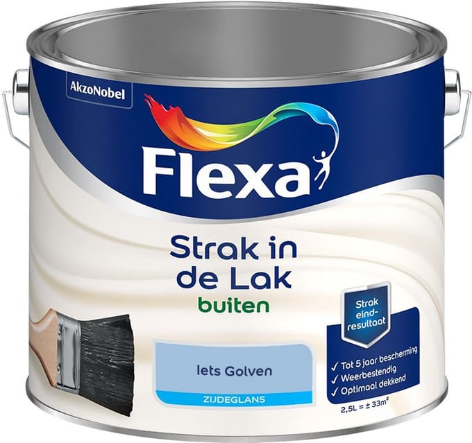 Flexa - Strak In De Lak Buitenlak Zijdeglans - Iets Golven - Mengverf - 2,5 L