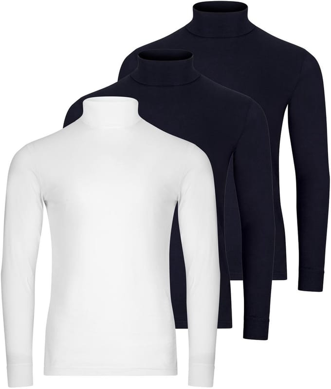 RAGMAN Heren shirt met rolkragen 3 pack Basic