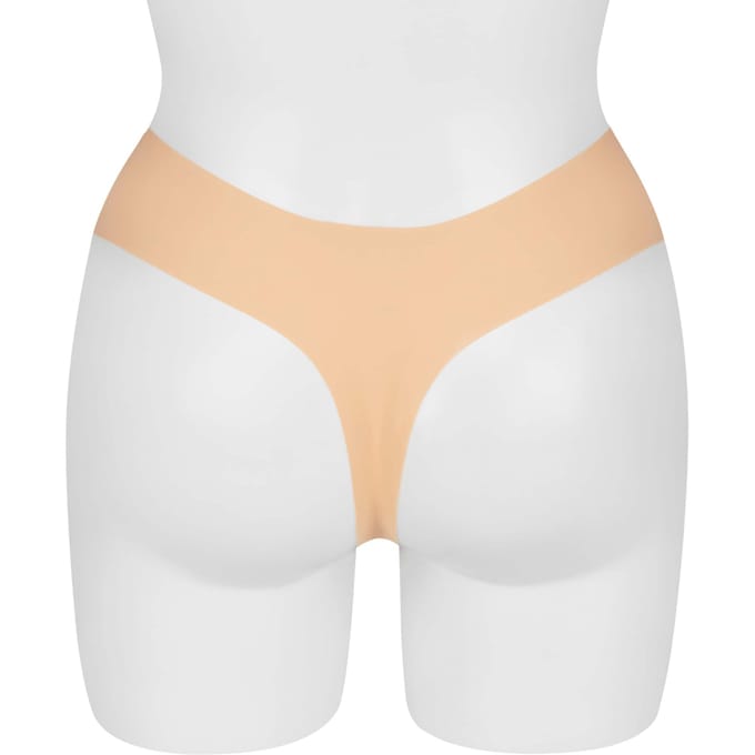 Bye Bra Onzichtbare String, naadloos ondergoed dames, string, seamless string, seamless ondergoed dames 2 Pack - Beige/Zwart, M