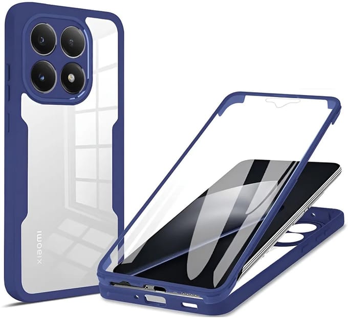 Hoesje geschikt voor Xiaomi 15T - Techsuit ColorVerse 360 Case met Screenprotector - Blauw
