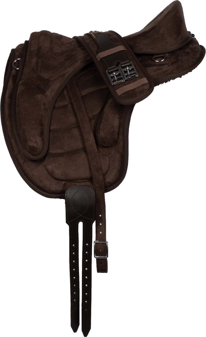 Pagony Boomloos Suede Zadel - Maat: 16 Inch - Bruin - Polyamide
