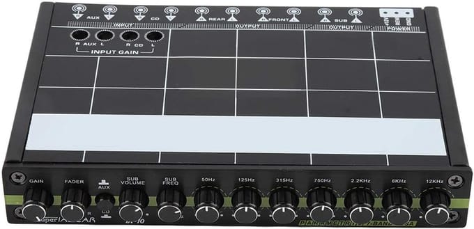 Equalizzatore 7 Banden - Stereo Audio - Auto - Geluidskwaliteit - Crossover - Gebruiksvriendelijke Bediening - Audio Equalizer