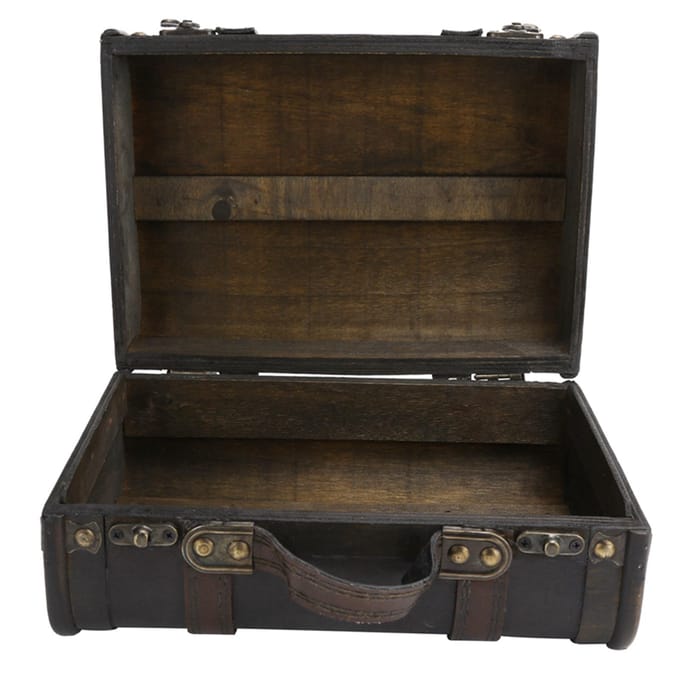 Retro Koffer Houten Opbergdoos Studio Decoratie Etalage Fotografie Requisieten Koffer black