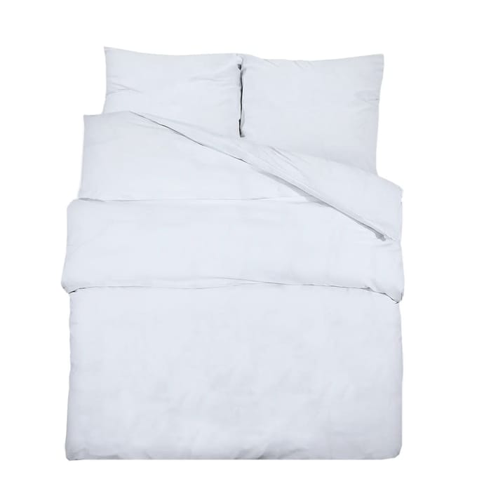 vidaXL - Dekbedovertrekset - lichtgewicht - 135x200 - cm - microvezel - wit
